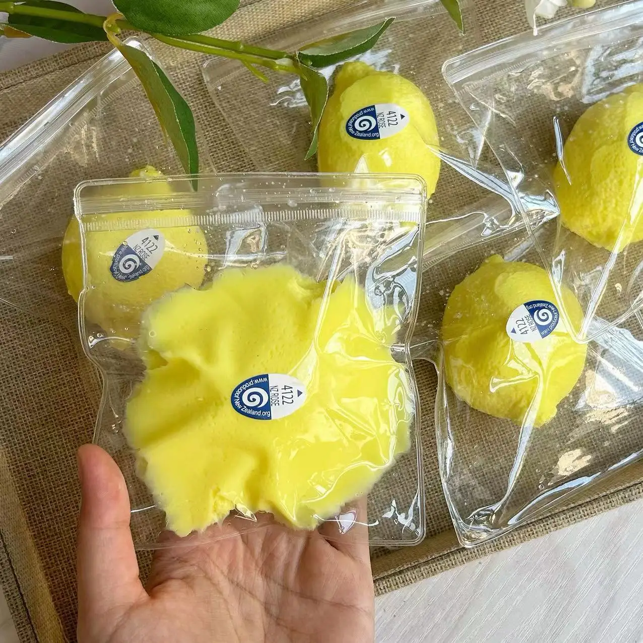 Lemon Shape Fidget Toy Taba Squishy Fruit Design Stress Relief Squeeze Toys for Adults Reusable Slow Rebound Anxiety Reducer