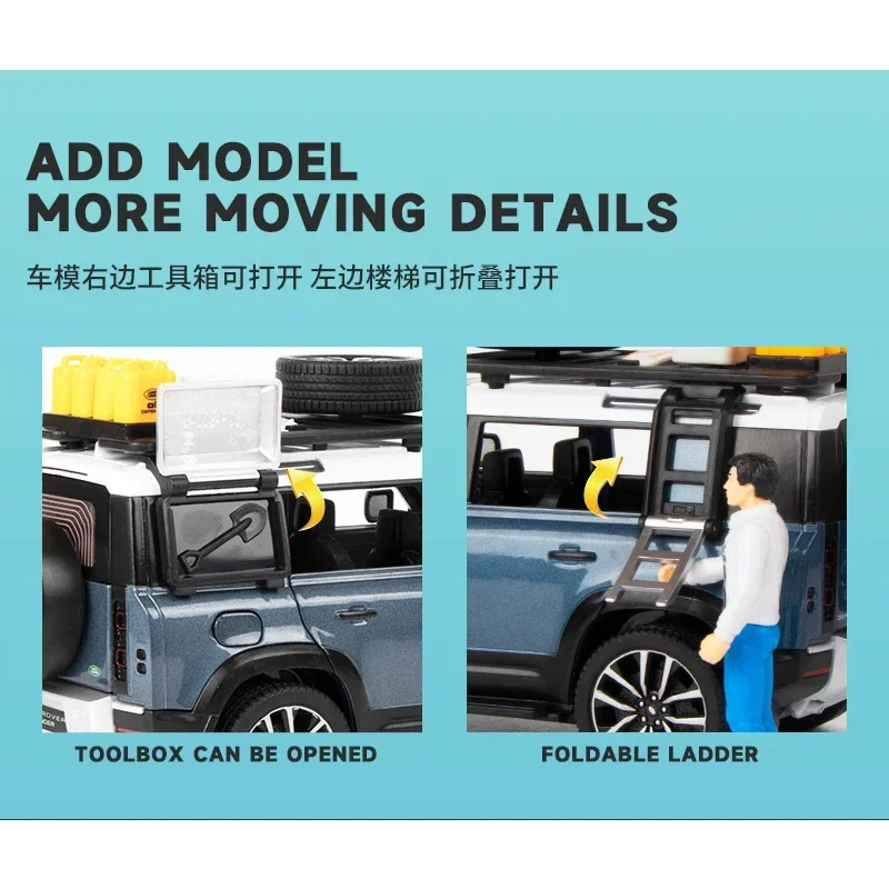 Масштаб 1:24, модель автомобиля из сплава, новый защитник 110, металлический литой внедорожник, миниатюрная игрушка |   Коллекция Хобби Подарок для мальчиков и мужчин