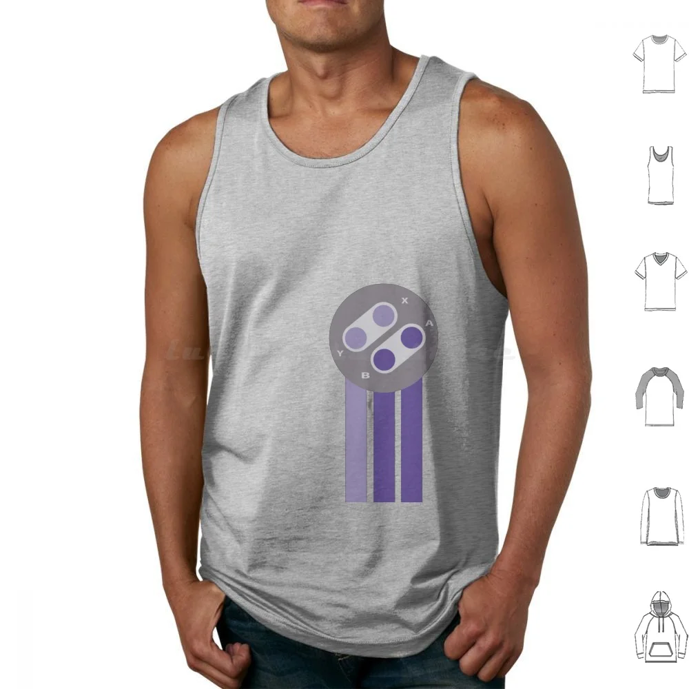 

Super Nes Buttons Tank Tops Print Cotton Snes Super Super Controller Famicom Console Logo 90s Nostalgia Old School