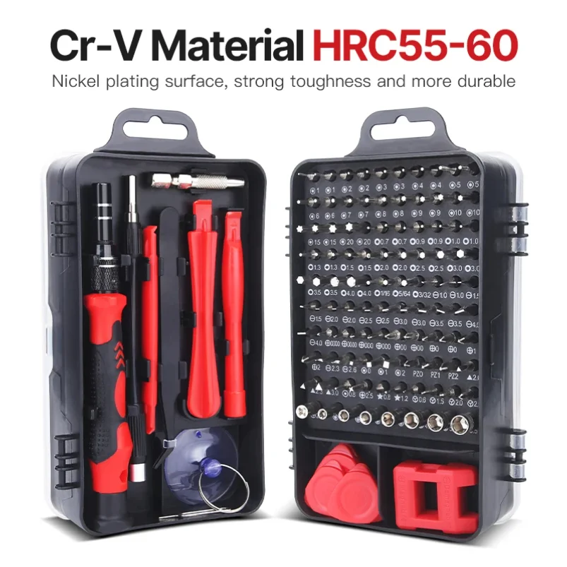 115 in 1 Magnetic Precision Screwdriver Set Mini Repair Tool Kit for Computer Laptop Cell Phone Household Repair Tool