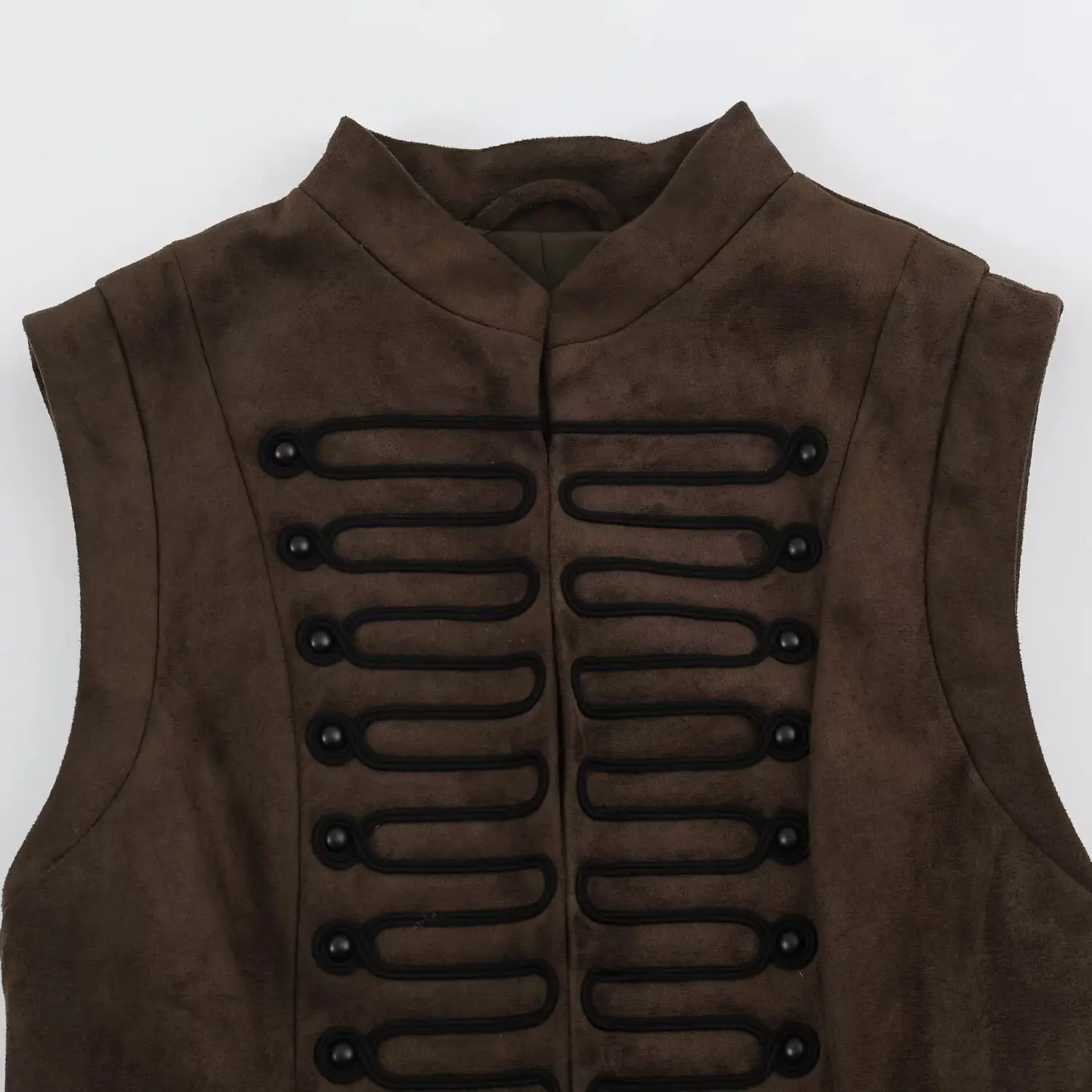 KASLEAD New Women's Fashion High Street Versatile Faux Fur Texture Knot Buckle Vest 4344803 Polyester Acrylic Outerwear