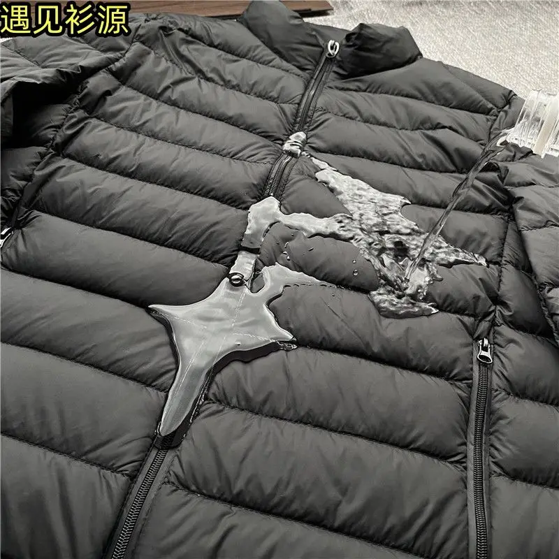 Ultra-Light down Cotton Jaet Men's Large Size Autumn Winter Thin Cotton Padded Coat Regular Thin ort Sle ...