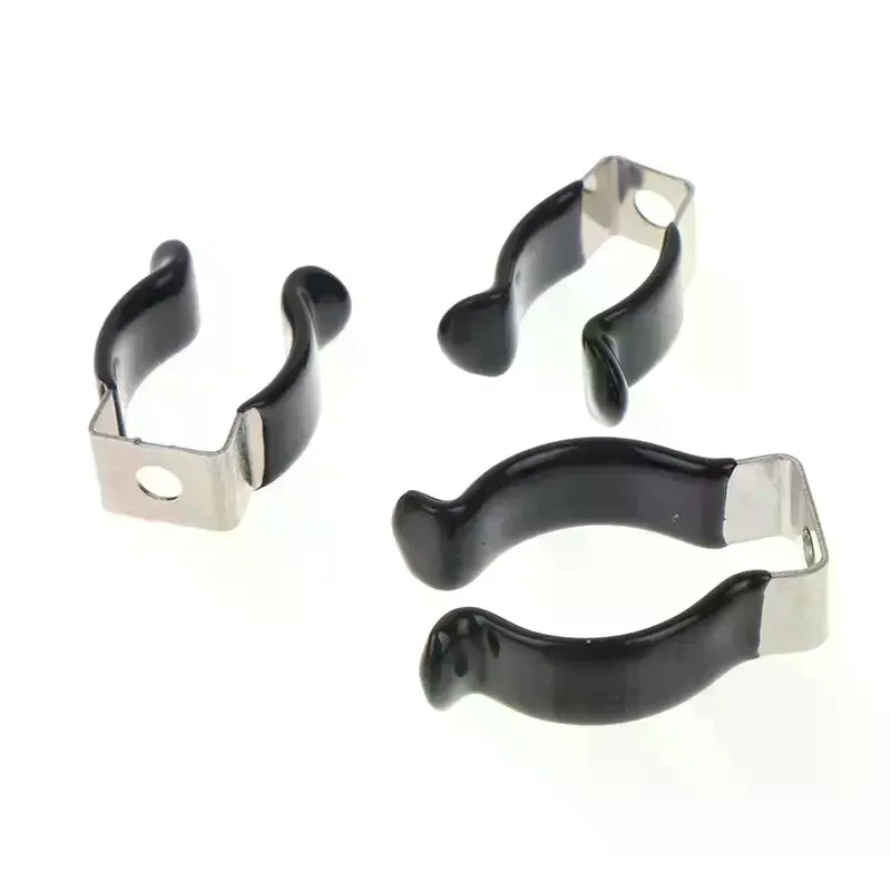 /PFU/U Clips Holder Bracket T5 - T10 Type Black Plastic Dipped Clamps Lamp Support Lampholder For Pipe Clamps 5Pcs