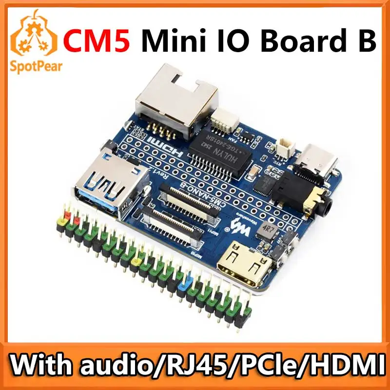 

Raspberry Pi CM5 Mini Base IO Board NANO B Development For Compute Module 5 Waveshare CM5-NANO-B