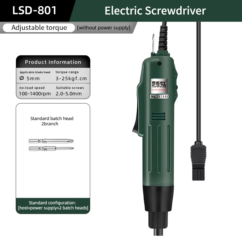 

LSD-801(5mm) Electric Screwdriver, Without Power Supply, Torque 3-35Kgf, Suitable for Decoration and Renovation Purposes