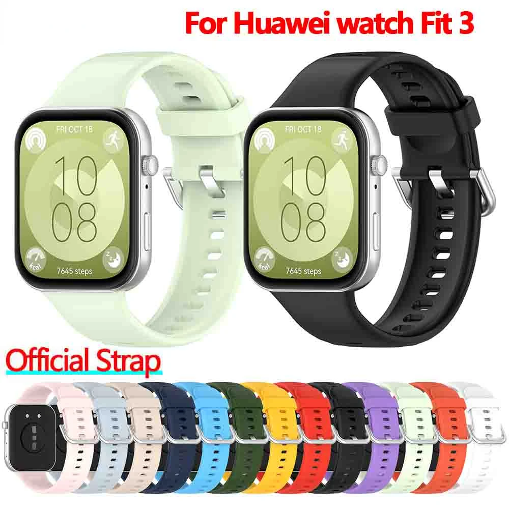 

Silicone Strap For Huawei watch Fit 3 Smart Watch Bracelet Replacement Sport Watchband for huawei fit3 Wrist Band Accessories