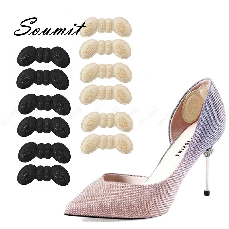 6 Pairs Heel Cushion for Women High Heels Liner Grip Insole Adhesive Stickers Protector Foot Pain Relief Care Inserts Shoes Pads