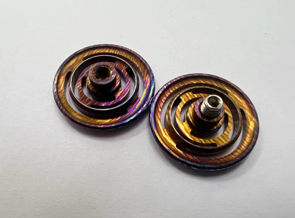 تستخدم EDC JZ زر لفائف البعوض timascus 24.5 مللي متر سبينر تململ لعبة الضغط #2