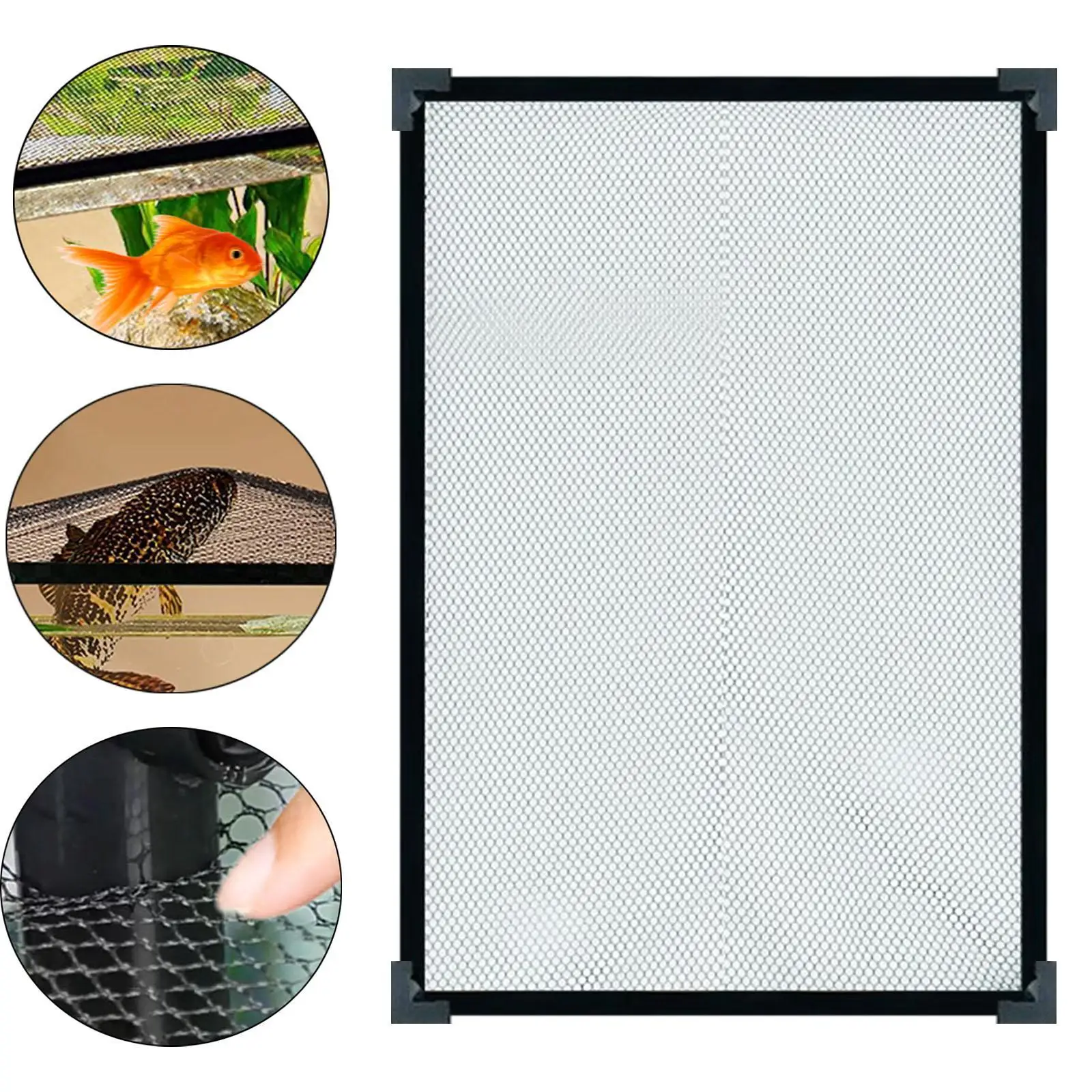 Fish Tank Lid Cover DIY Kits Magnetic Anti Jumping Aquarium Screen Top Cover Mesh Screen Protective Net Sturdy Accessory