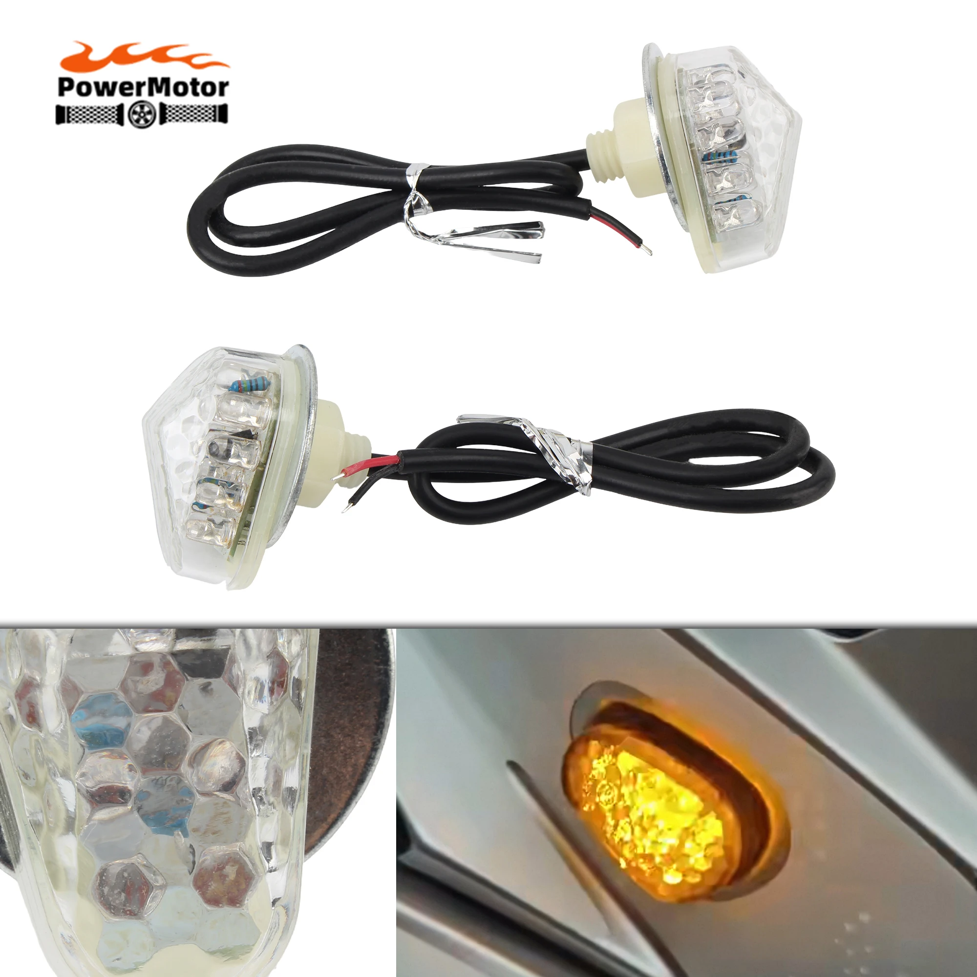 

Motorcycle LED Turn Signal Warning Light For Yamaha YZF R1 R6 R6S R3 R6S FZ1 FZ6 FZ8 FAZER XJ6 MT03 Supermoto Modification Parts