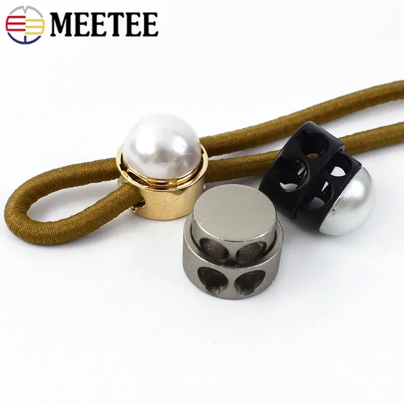 10Pcs Metal Cord Lock Stopper Spring Buckles Toggle Clip Button Bag Garment Pants Hat Paracord Rope Sewing Material Accessories