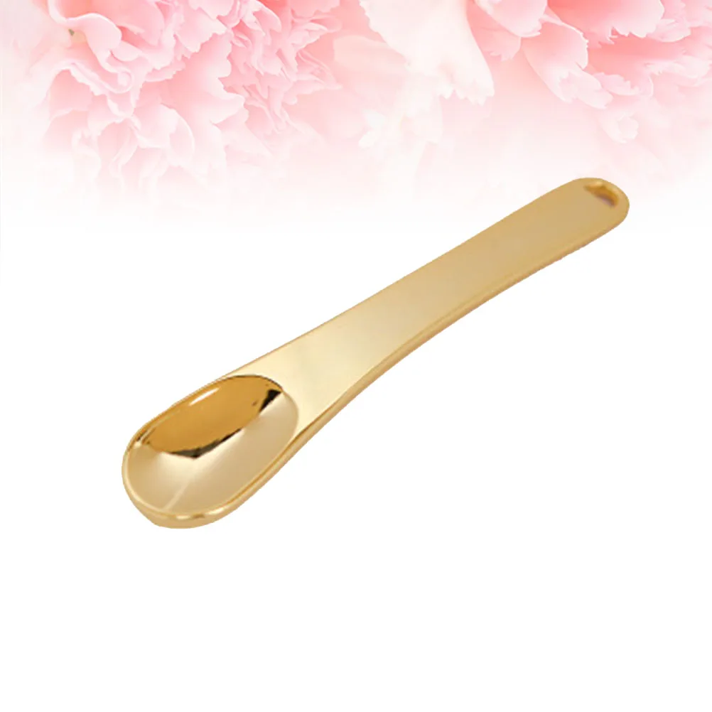 

5pcs Golden Zinc Alloy Cream Fatigue Relief Massage Tool Beauty Skincare Spoon For Eye Area Blood Circulation Promotion Zinc Eye