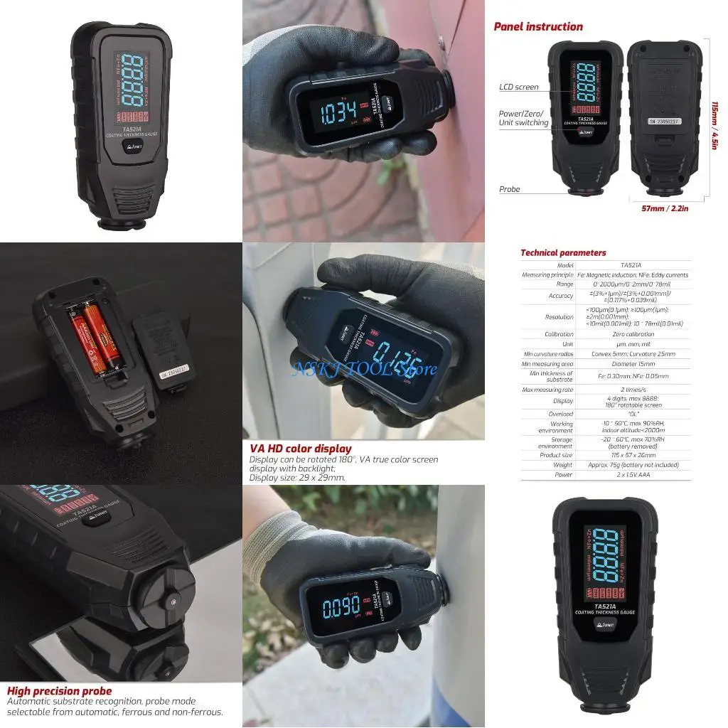 

L8RC Professional Automotive Paint Thickness Gauge Accurate Car Paint Thickness Test