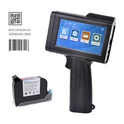 Portable HD Handheld Inkjet Printer with 4.3 Inch Touchscreen Intelligent Barcode Printer Support Logo Date QR Code Symbols