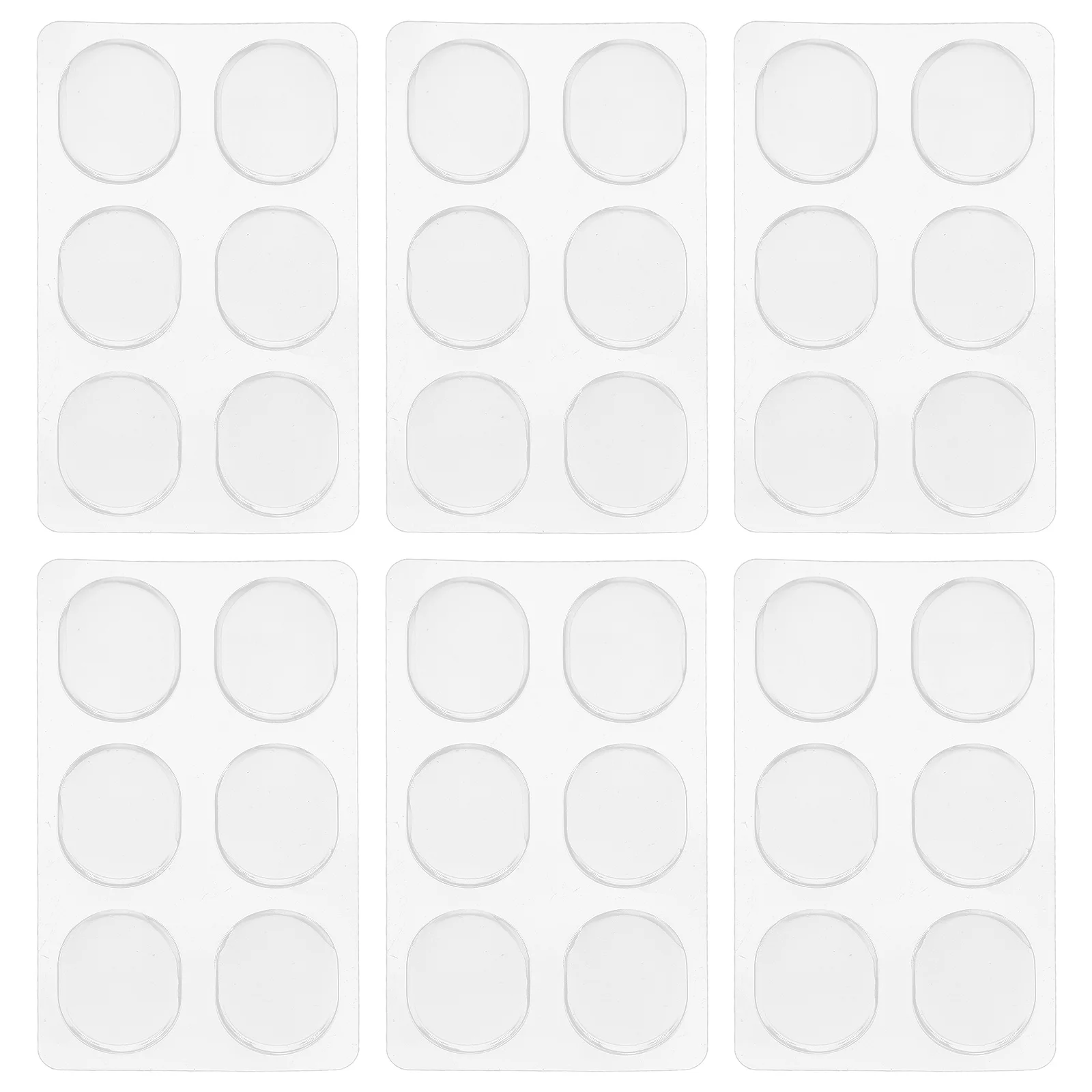 

36Pcs Silicone Heel Pads Transparent Oval Soft Cushion Pain Relief Blister Prevention Reusable Clear Heel Liners for Walking