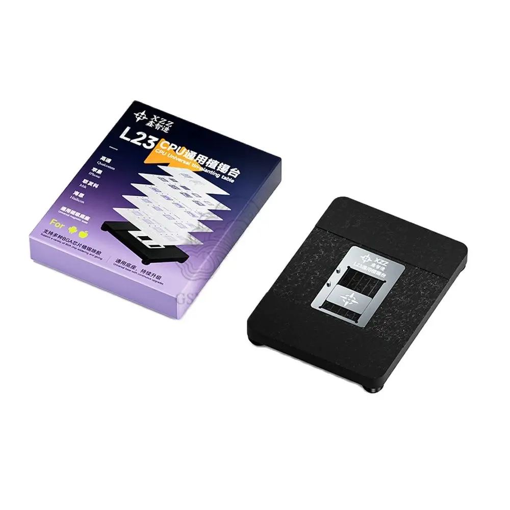 XZZ L23 CPU Reballing Stencil Platform for iPhone A8-A16 Android, Lower Steel Mesh Positioning Plate, Universal CPU