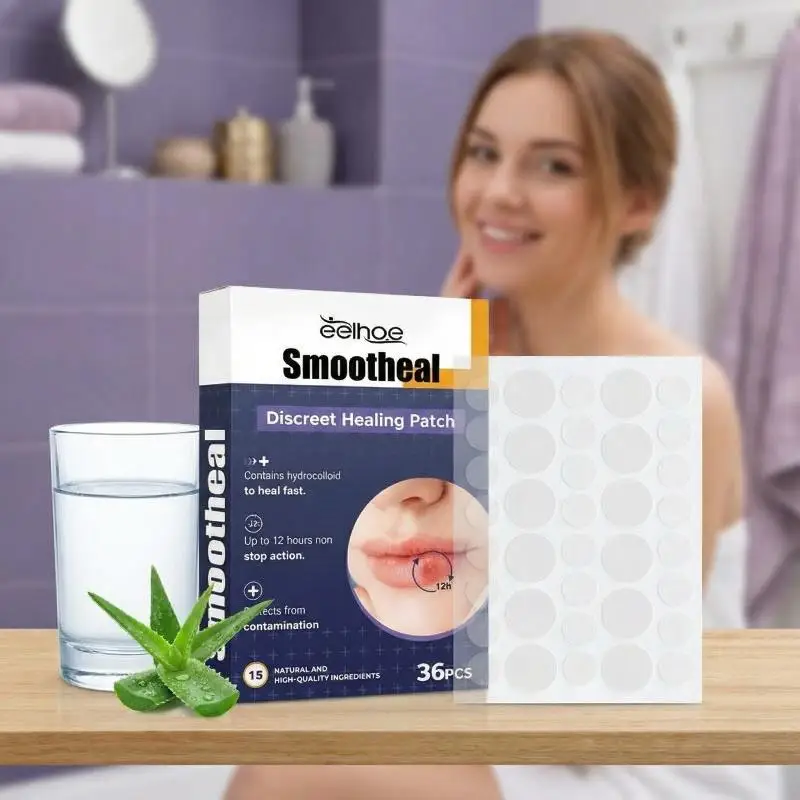 Mouth Blister Patch 36pcs Hydrocolloid Cold Sore Lip Stickers Strong Adhesion for Outdoor Activities and Sports Use