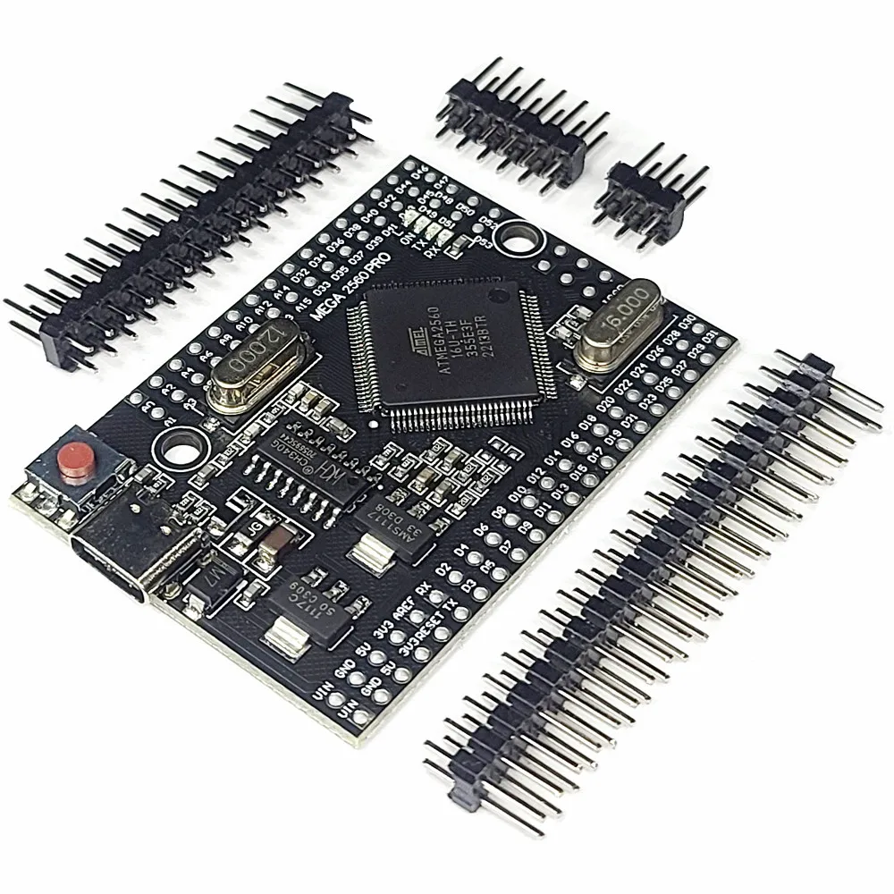 Mega2560 Pro 개발 보드 모듈, ATmega2560 16AU USB CH340G TYPE-C 256KB, 38x55mm, 안드로이드용