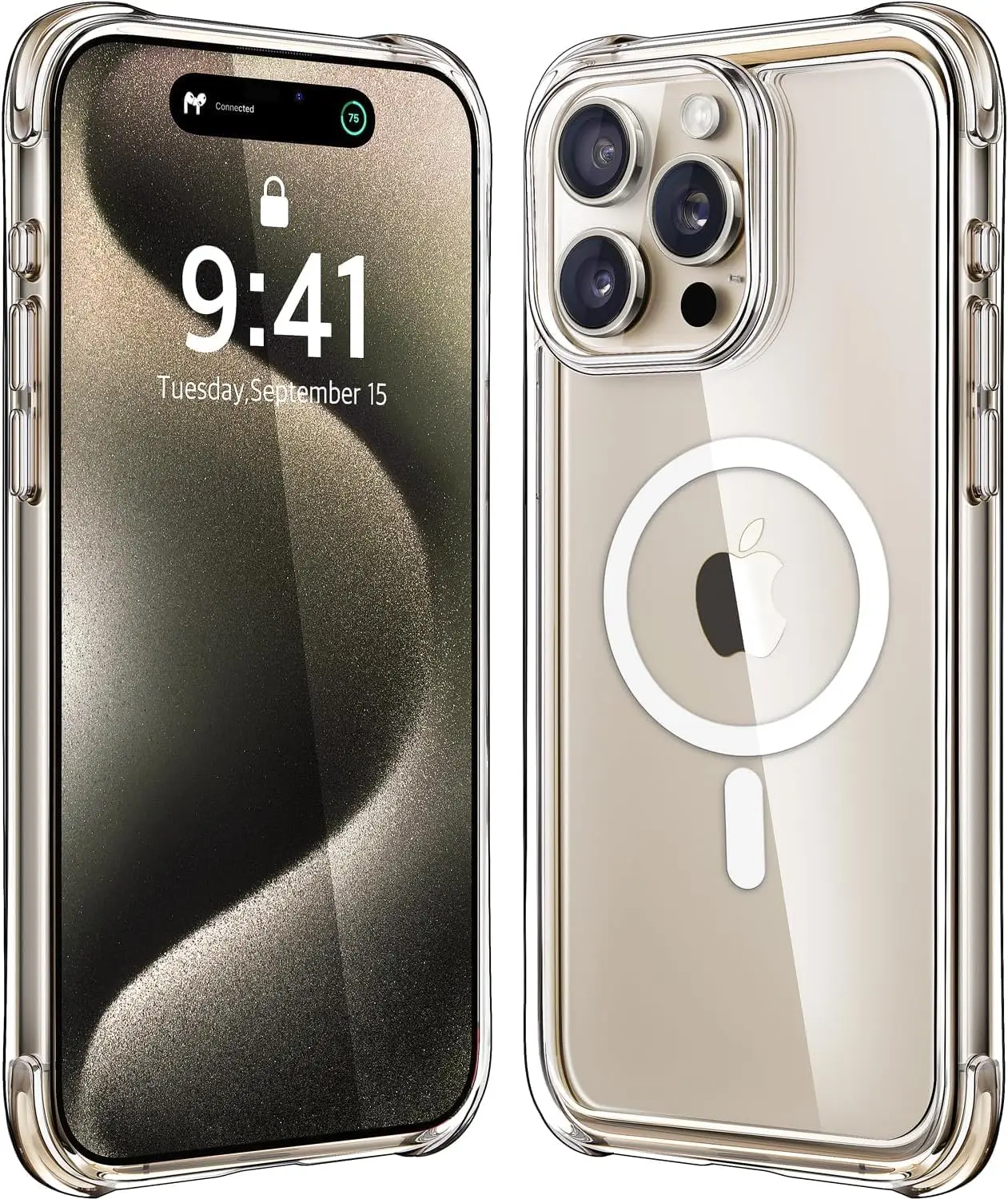 Transparant magnetisch hoesje voor iPhone 17 16 Pro Max 15 14 Plus Draadloos opladen Cover 13 12 Mini 17 Air Magsafe beschermhoes