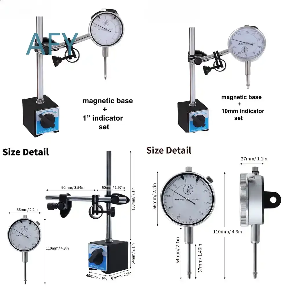 New Fine-tuned Magnetic Base Set for Watch Holder and 10mm Dial Indicator Two-Piece Set for Precision Alignment and