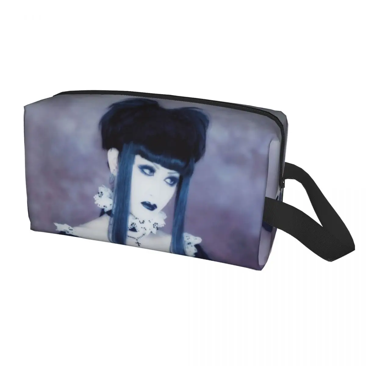 Cute Malice Mizer Visual Kei Japanese Rock Band Gothic Toiletry Bag for Women Cosmetic Makeup Organizer Beauty Storage Dopp Kit