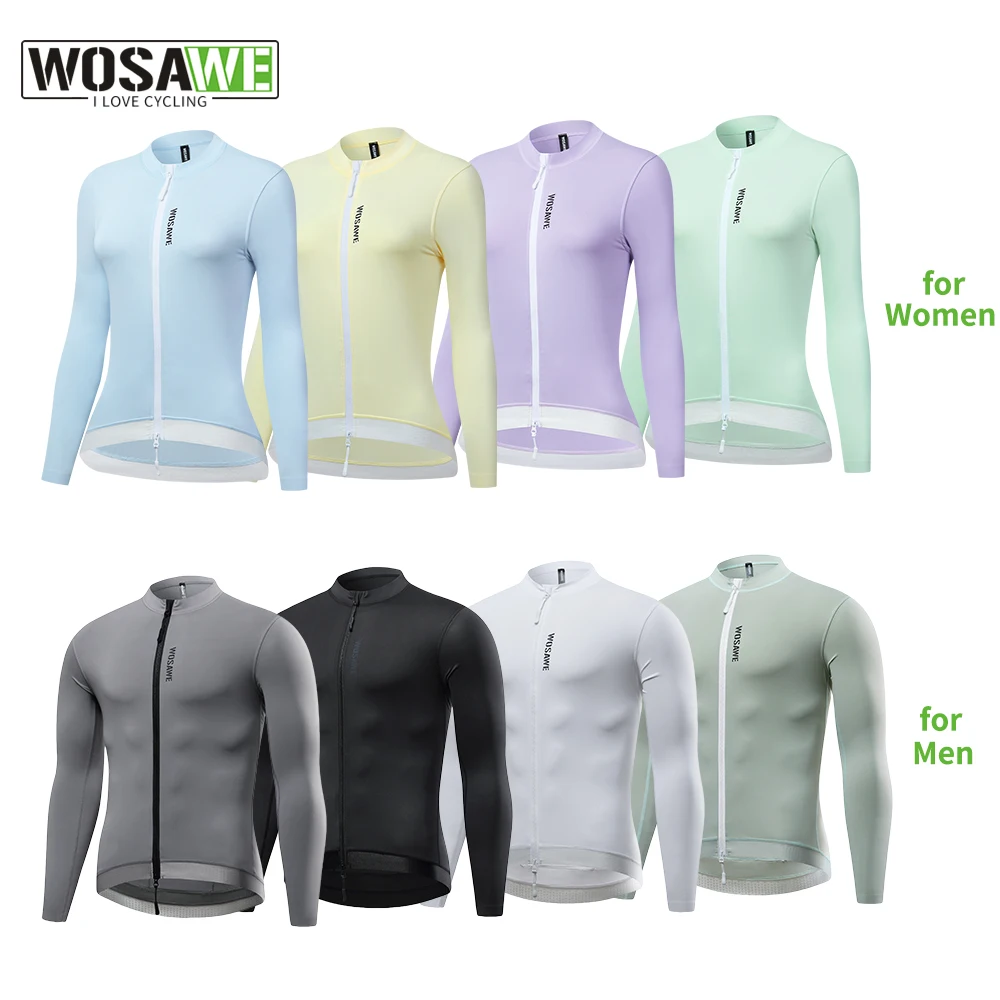 

WOSAWE Cycling Jersey Long Sleeve Summer Pro Aero Slim Fit Long Sleeves Cycling Shirt Men Women Breathable Man Cycling Maillot