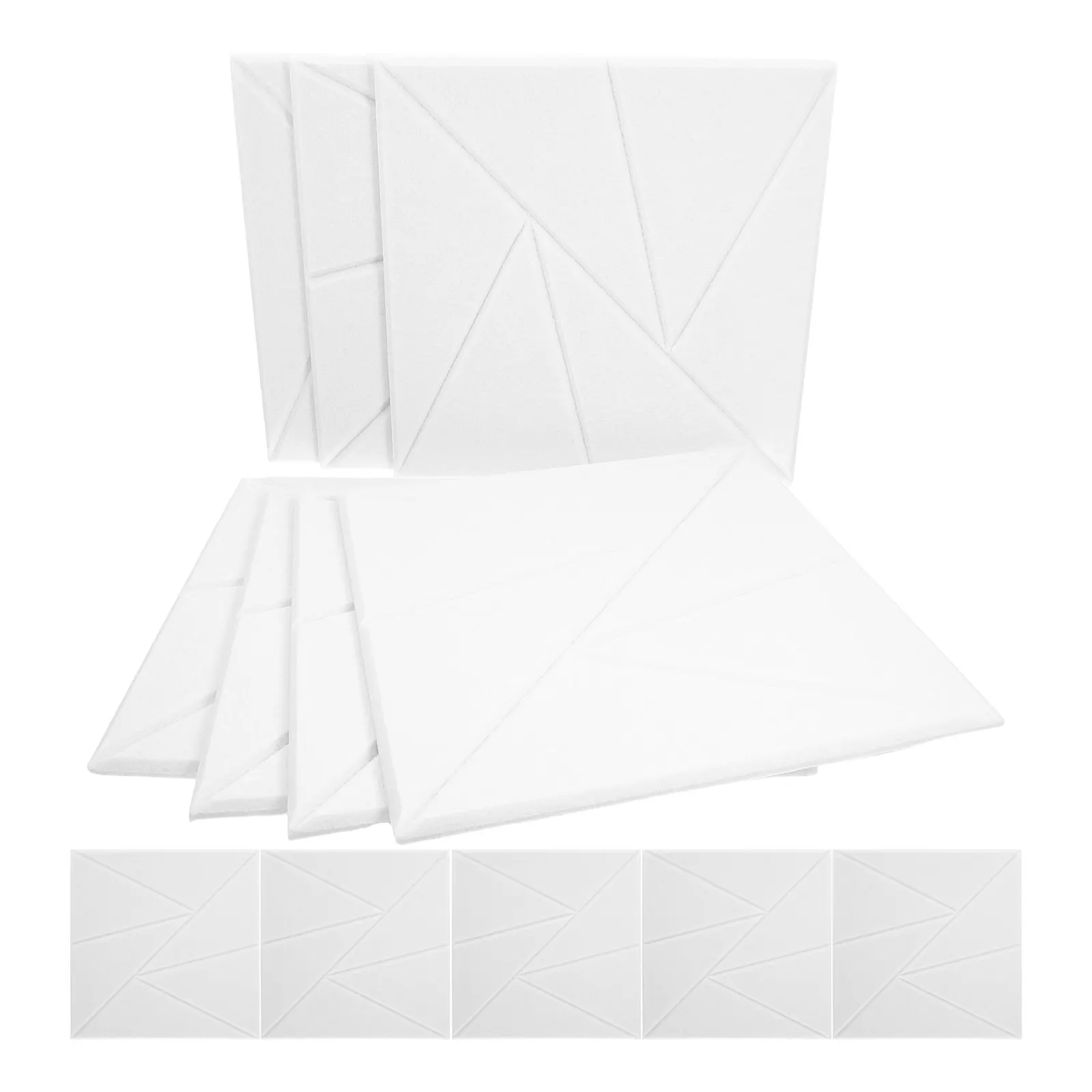 

12Pcs Self-Adhesive Soundproof Wall Panels High-Density Acoustic Foam for Noise Reduction in Studios Home Office White