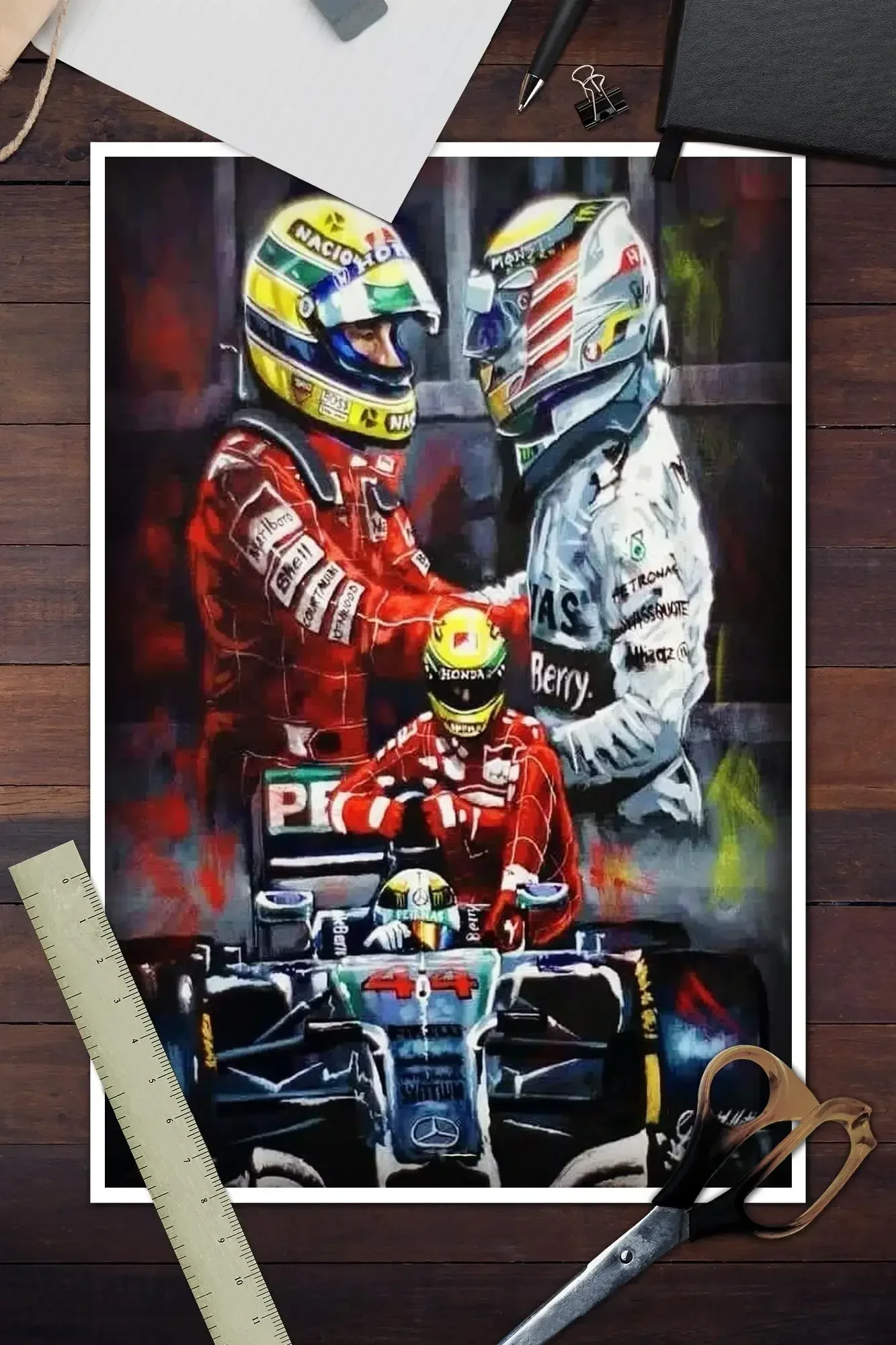 لوحة قماشية من Ayrton senna ، ملصق رسم جداري لتزيين غرفة المعيشة العائلية الحديثة ، ديكور المنزل