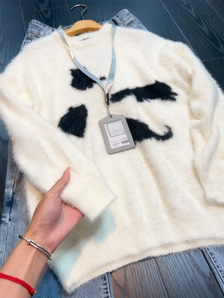 

Американский стильный утепленный вязаный свитер-худи для мужчин и женщин, осенне-зимний сезон