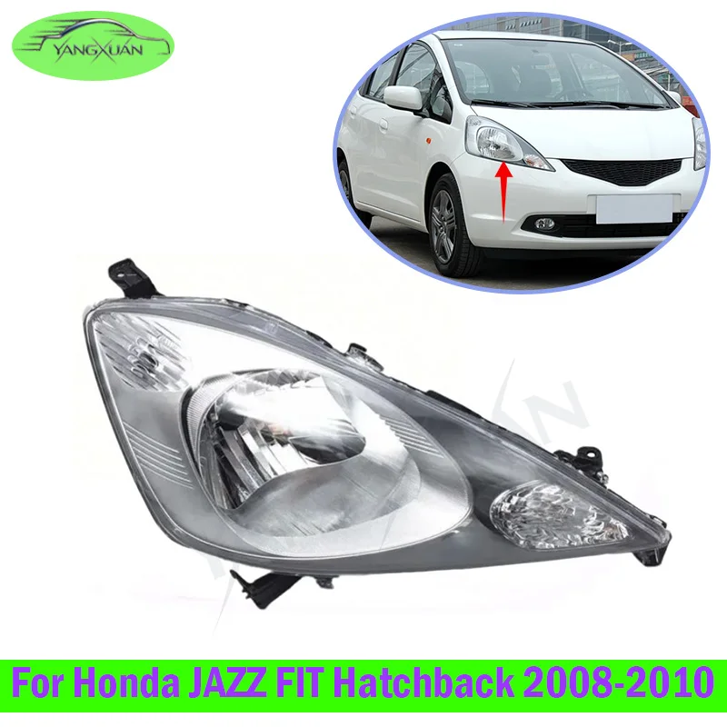 Manual Car Front Headlight Head Light For Honda FIT JAZZ 2008 2009 2010 Car Headlamp Driver Light