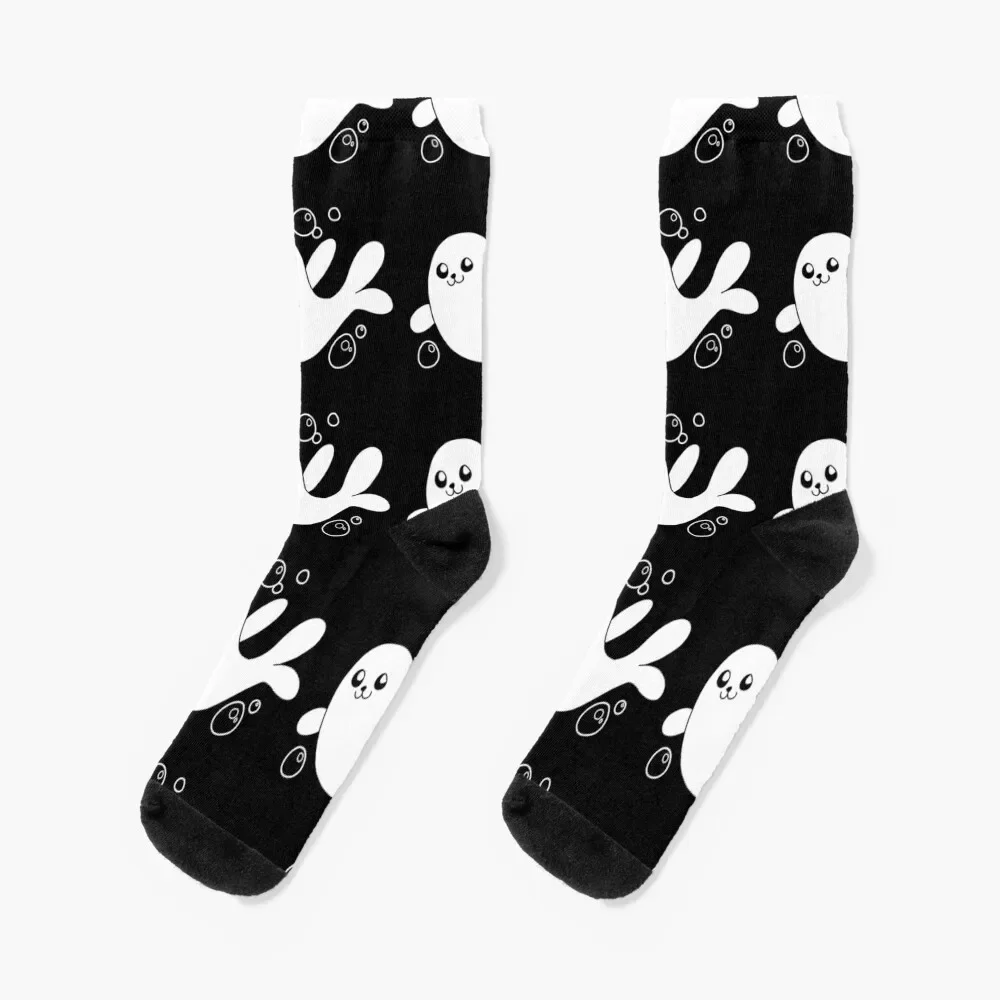 Friendly Seal Says Hi Socks Argentina colored fashionable Stockings Socks Female Men's