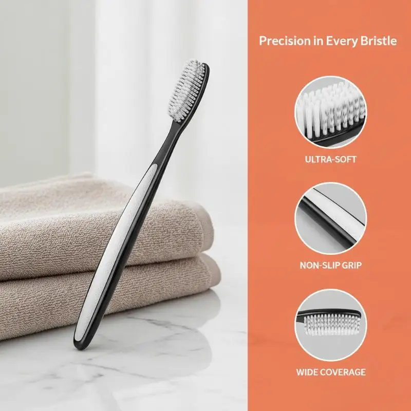 1/3/4Pcs Mix Color Long Large Head Toothbrush Hard Bristle Deep Cleaning for Adult Personal Oral Hygiene Use