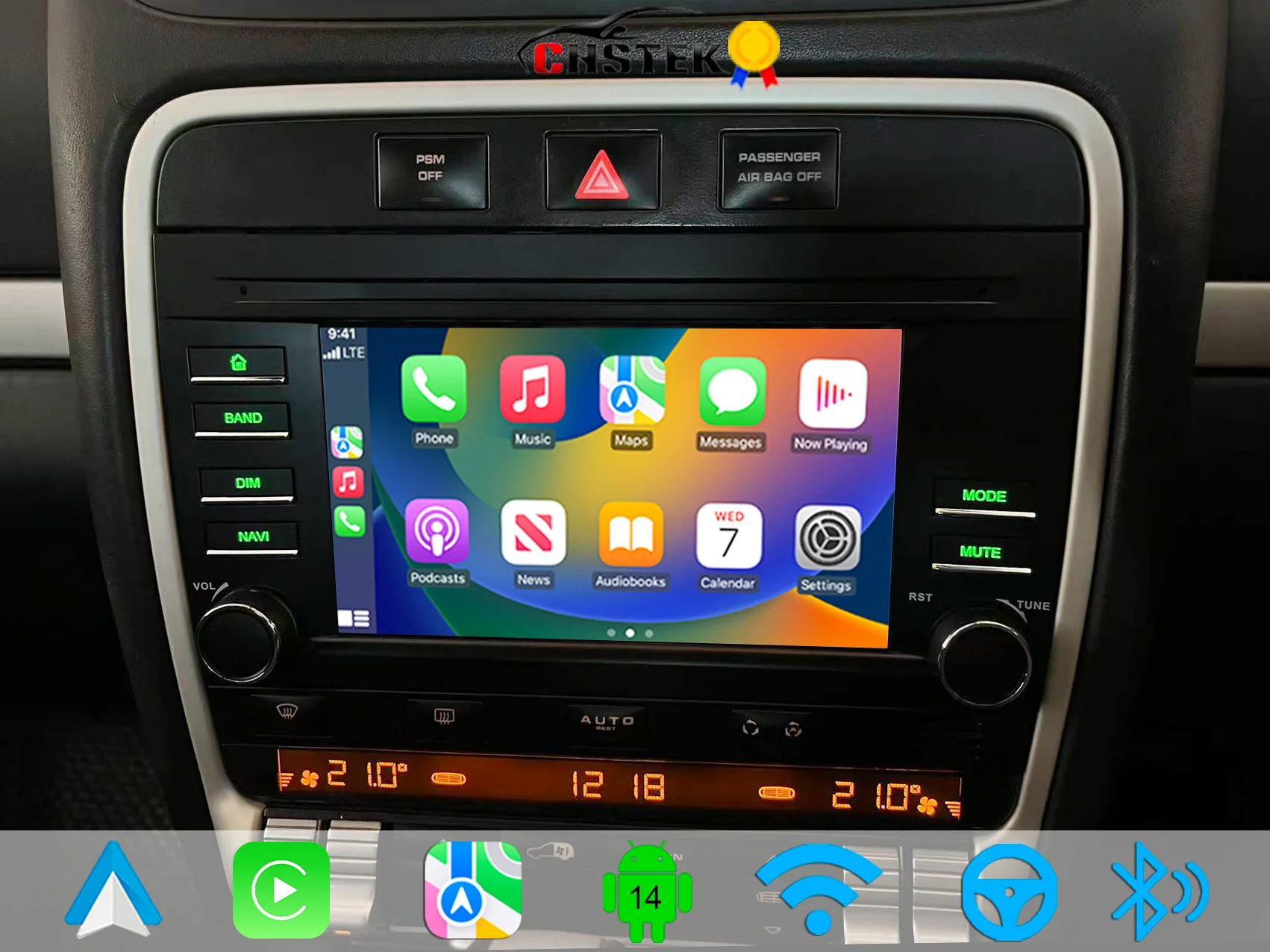 CHSTEK Android 14 Car Radio Carplay For Porsche Cayenne 9PA 955 957 2002-2010 GPS Multimedia Player WIFI 4G Bluetooth Autoradio