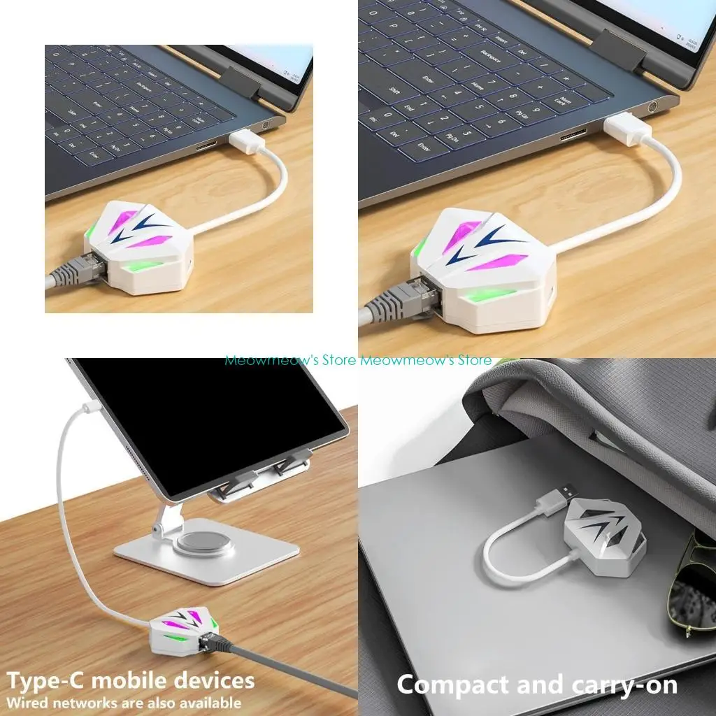 

W91A USB/Тип C в Ethernet Адаптер 100 Мбит/с Ethernet Адаптер RJ45 сеть сети