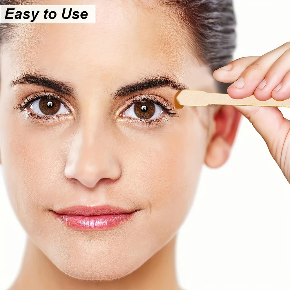 شمع Viilife الناعم لمجموعة تشكيل الحواجب الدقيقة لإزالة شعر الوجه يتضمن أعواد شمع ورقية بدون كهرباء شعر للسفر