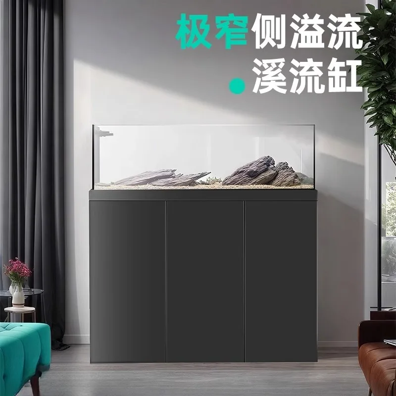 Tanque de corriente, conjunto completo de sala de estar, pecera, paisajismo, tanque de suelo ecológico