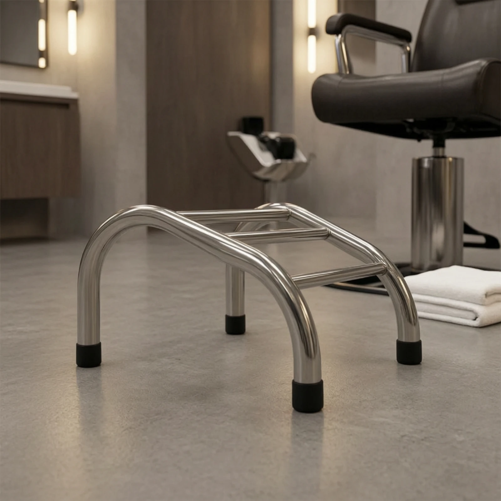 Salon Footrest Stable Salon Chair Footrest Furniture Easy to Clean Heavy Duty for Barbers, Beauty Parlor