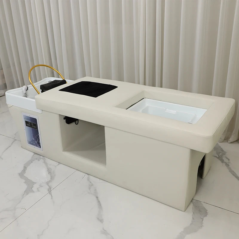 Keyunshi 2025 New Upgrade Professional Shampoo Bed, Comfortable Salon Hair Washing Bed with Modern Design for Hairdressing Salon