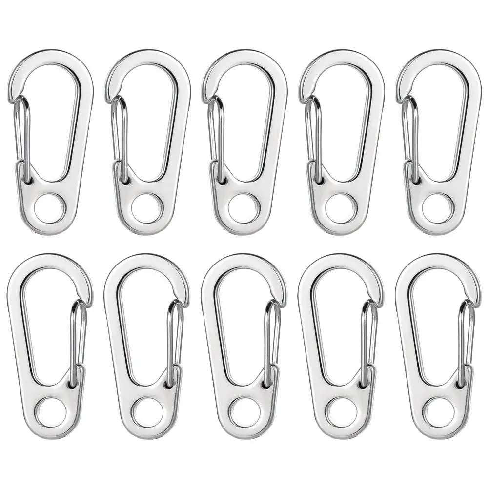 10pcs Heavy-Duty D-Shaped Hanging Buckles for Keychains, Backpacks & Outdoor Gear