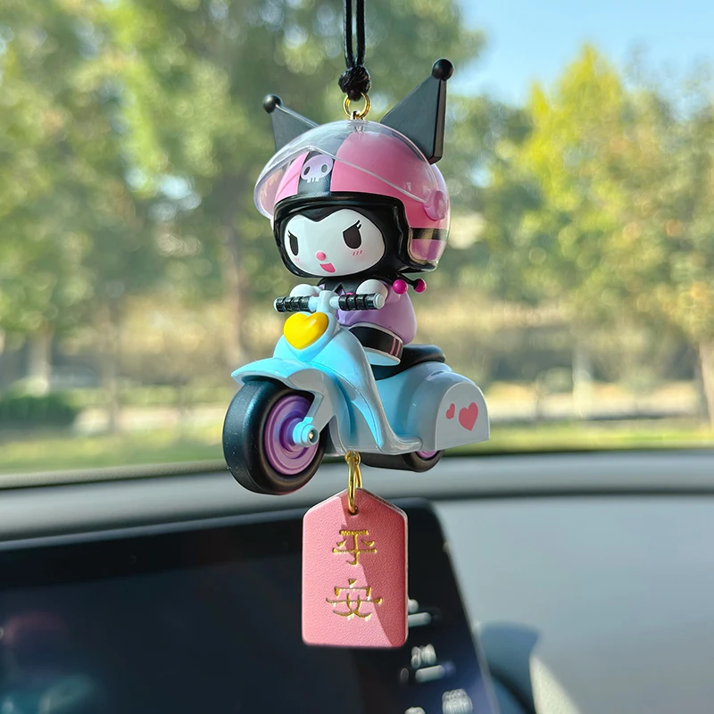 Miniso Sanrio Kurome Melody Locomotive Authentic Car Anime Figures Car Hanging Bestie Sweetheart Model Ornaments Christmas Gift