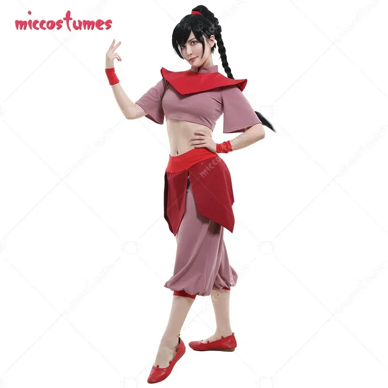 COSPLAY.FM Women's Anime Cosplay Costume Female Kungfu Wear Suit with Wrist Support and Headwear