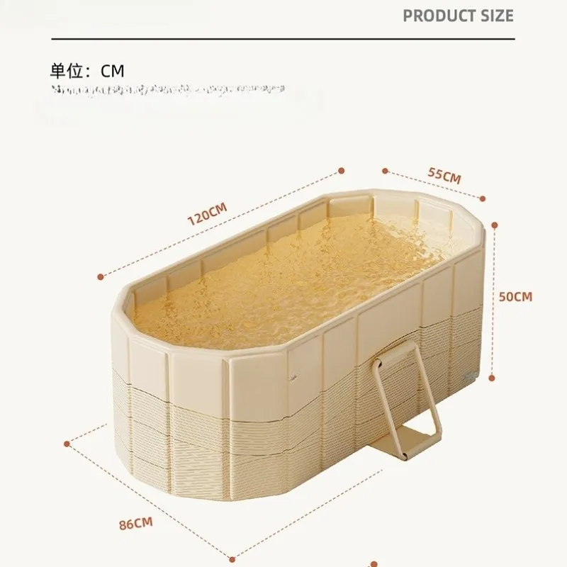 Quick Setup Foldable Bathtub Thermal Insulated Bath Tub Portable Ice Plunge Pool Thickened Soaking Barrel For Adults Home Shower