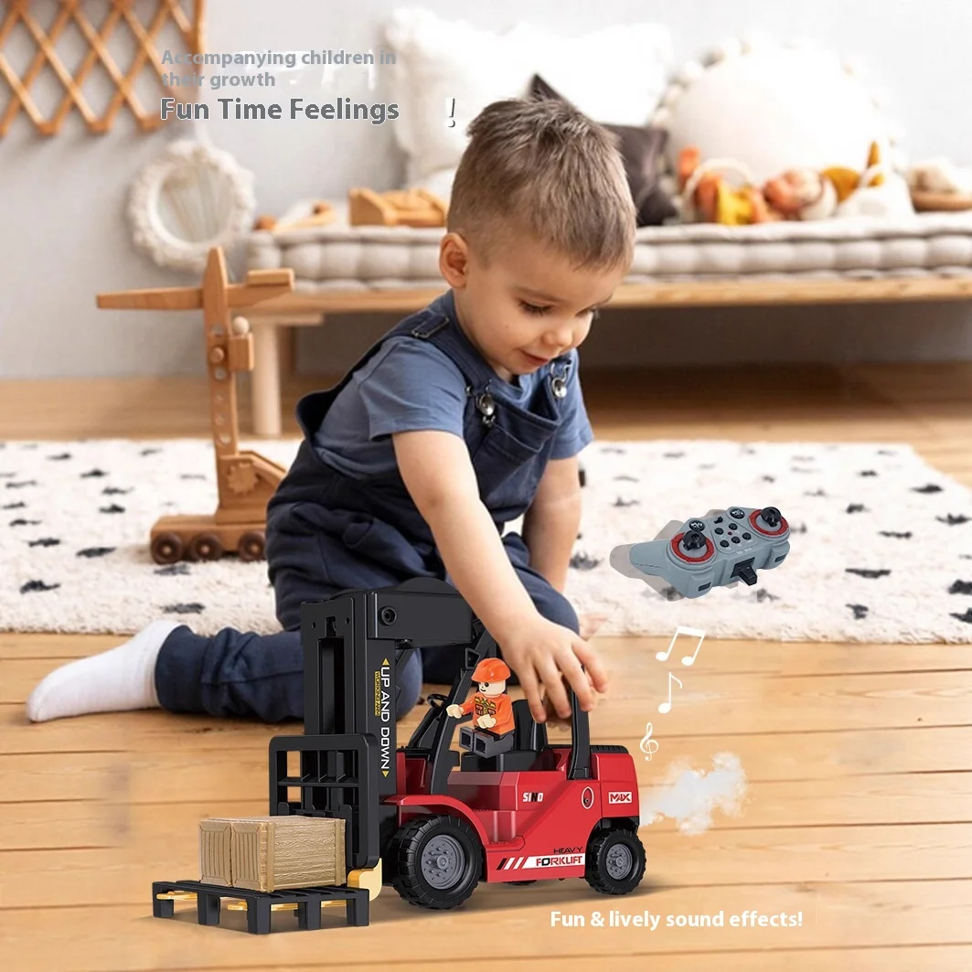 

Best-Selling Remote Control Forklift Crane Loader Model Children'S Toys Acousto-Optic Spray Adult Children'S Toy Gifts.
