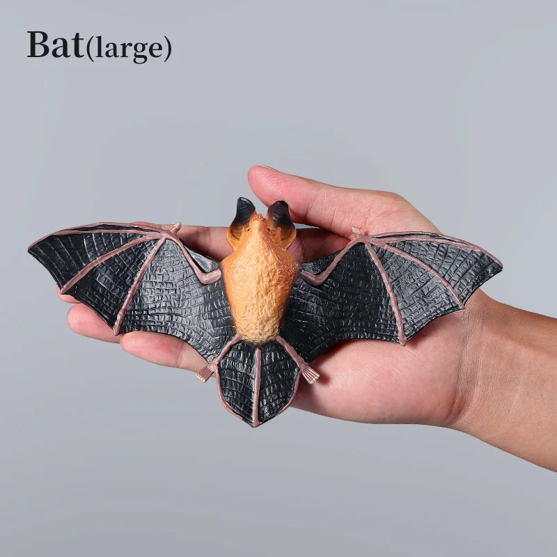 Grande Figurine d'animal de Simulation de chauve-souris, jouet d'apprentissage cognitif Miniature pour enfants, cadeau de Collection décoratif