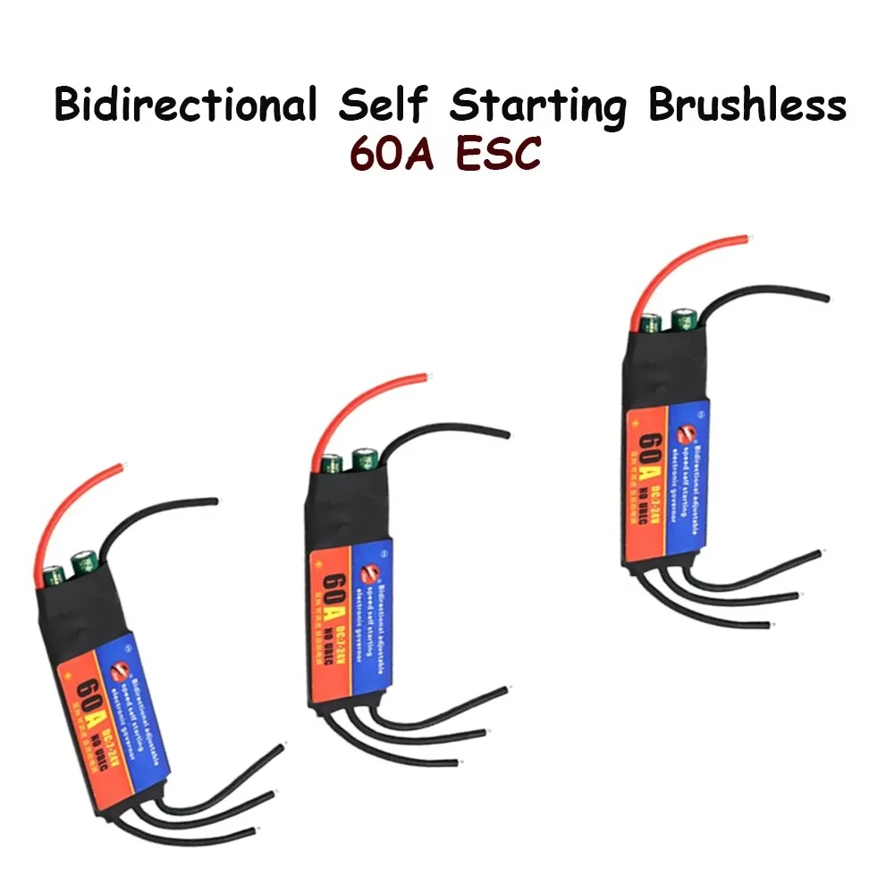 

ZMR 2-6S 30A 60A ESC Bidirectional Self Starting Brushless Electric Regulation Speed Controller ESC for DIY Tools