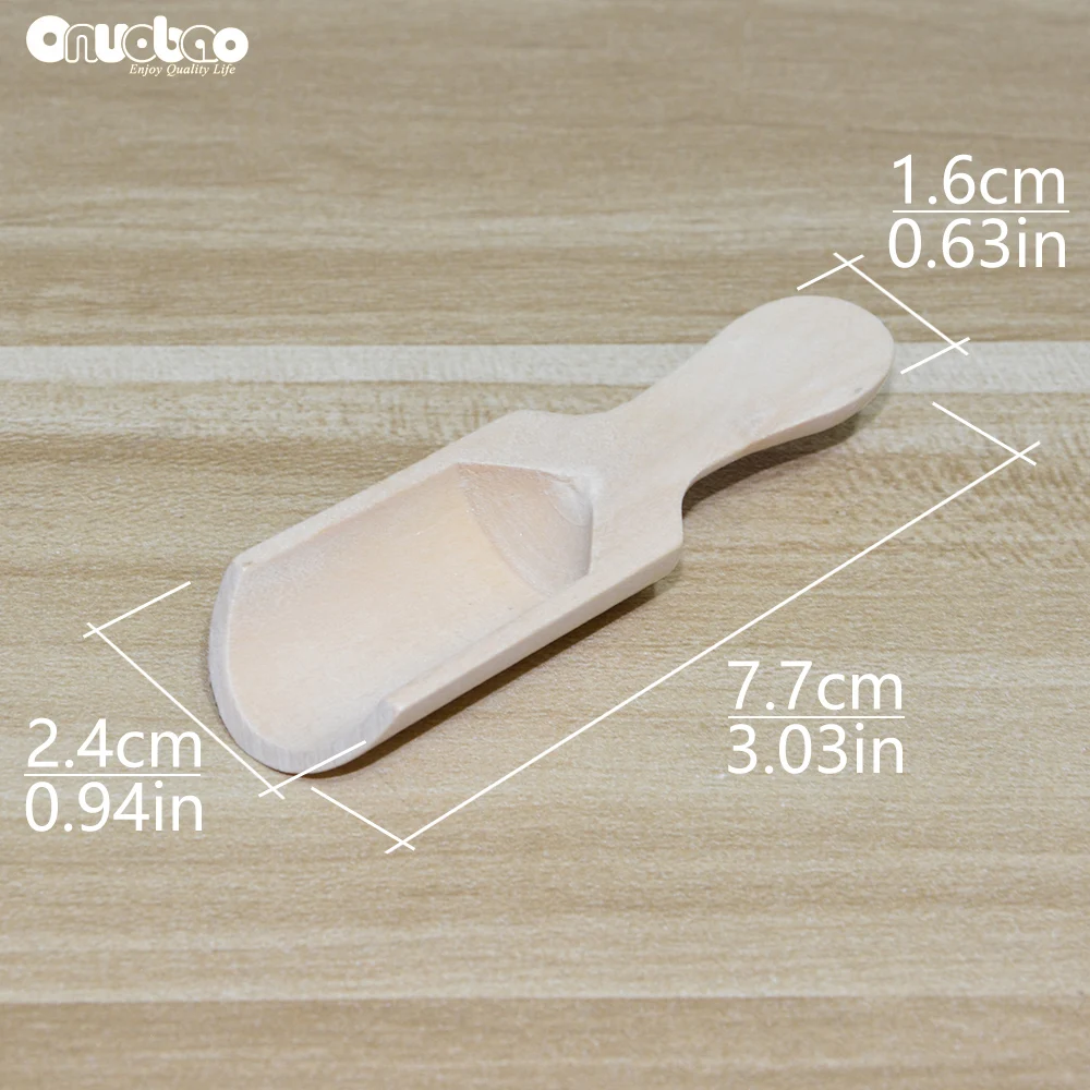 Onuobao 20/50/100pcs Mini small wooden shovel Home Kitchen Cooking Coffee Spoons Sugar Tea Spoon Salt Seasoning Honey Teaspoons