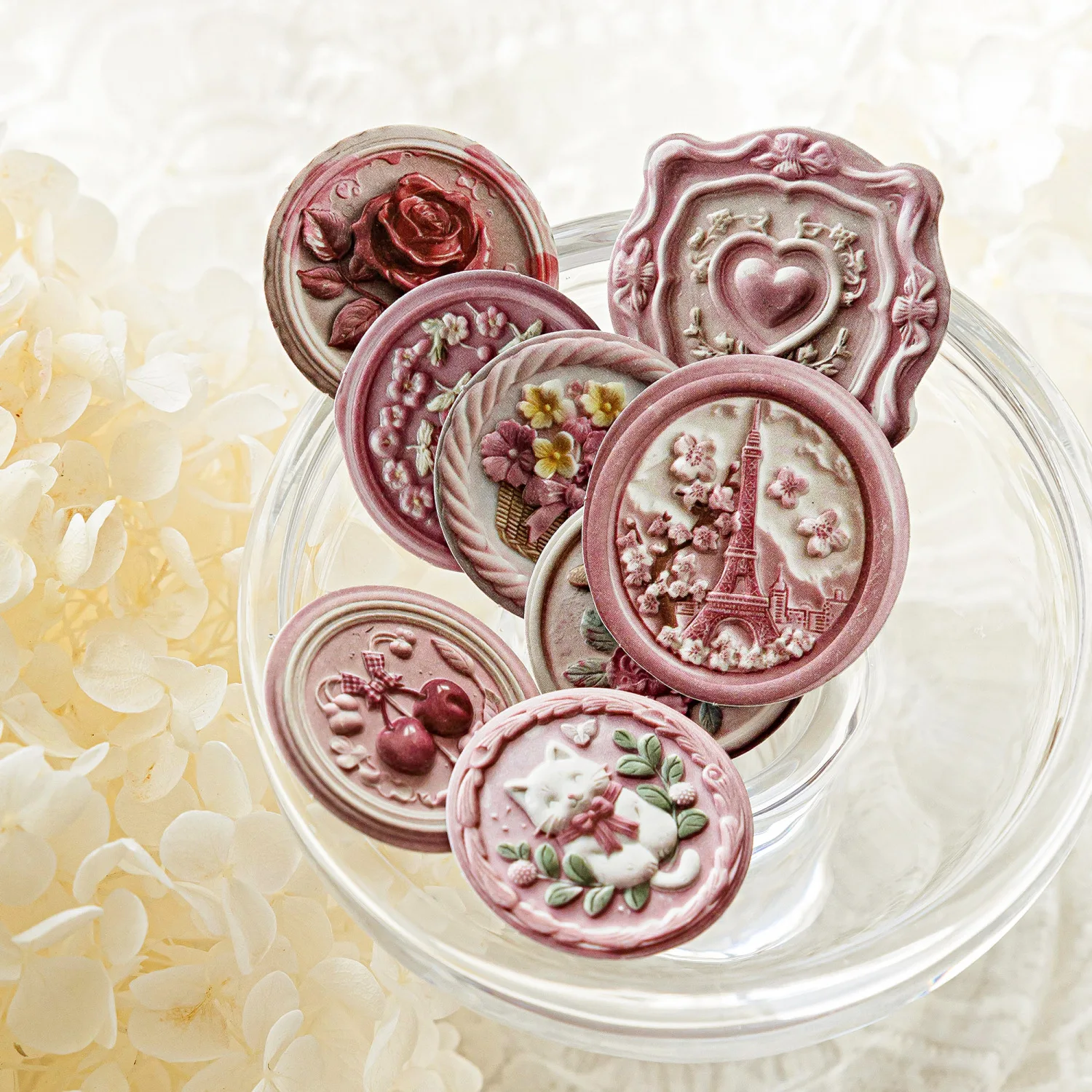 Mr. Paper, Vintage Paint Seal Theme Envelope Gift Bag Sealing Sticker Pack