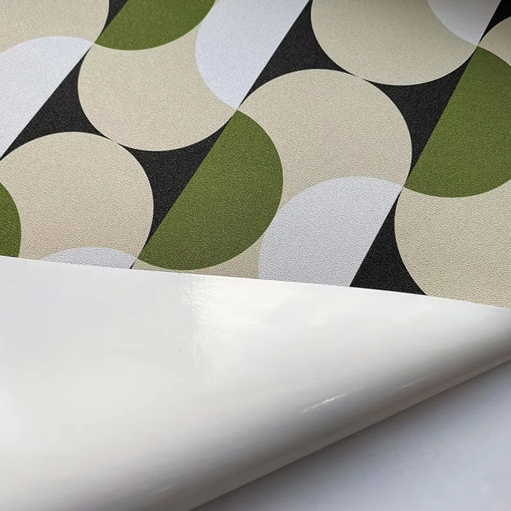 Mid-Century Modern Style Geometric Vintage Wallpaper, Peel and Stick Waterproof Wear-Resistant Removable Wall Stickers For Home