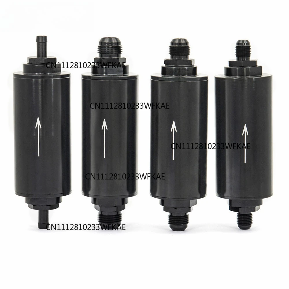 Modified, automotive E85 aluminum alloy fuel filter multi-size connector 150 mesh 100 μm filter