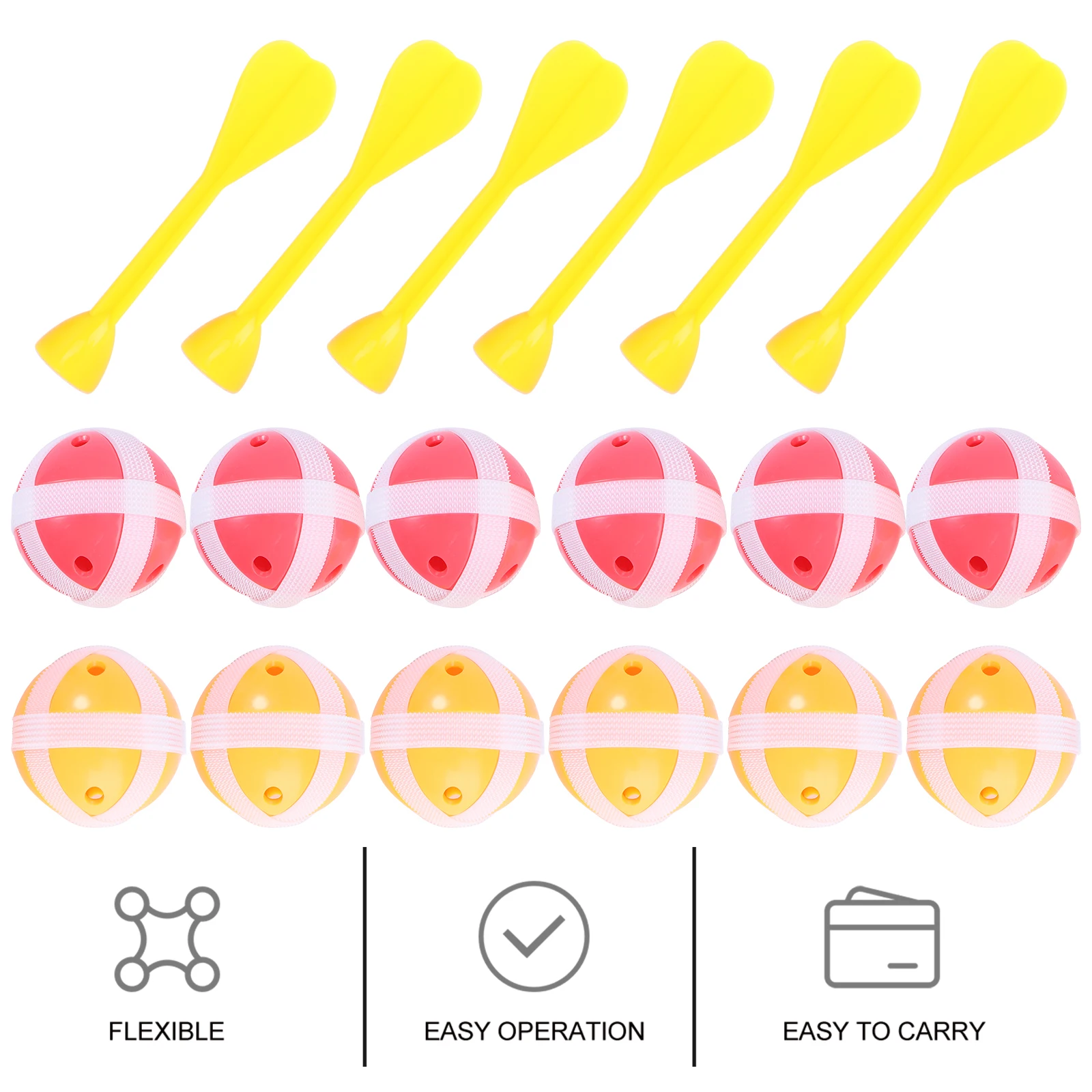 Set di freccette da gioco con palline appiccicose premium da 18 pezzi, giocattolo divertente per bambini, accessori per sport indoor